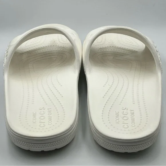Crocs Baya II Slides Waterproof Sandals Men's Shoe Sz.  7 / Women's Sz. 9 White - Picture 3 of 4